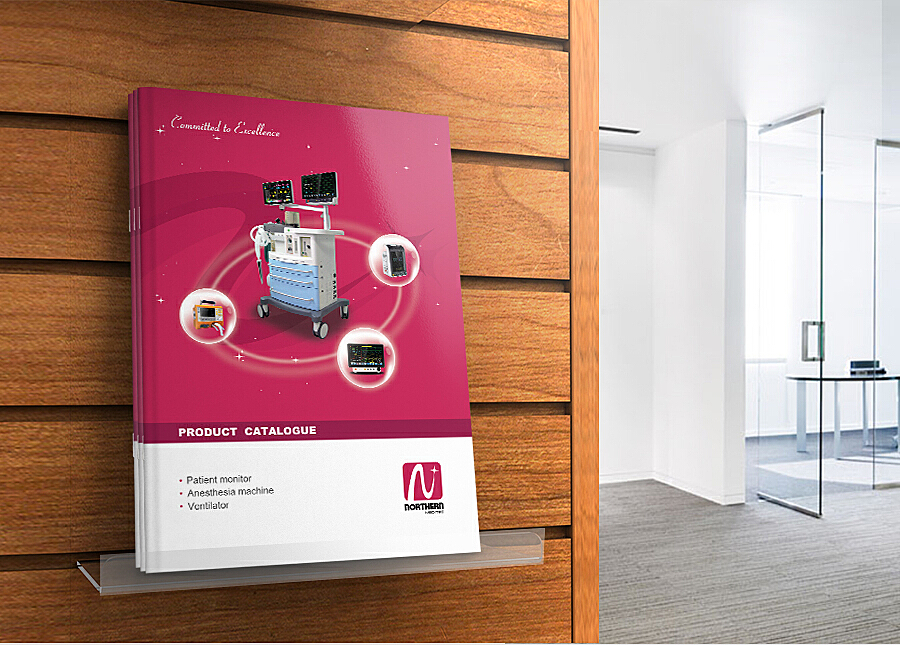 医疗设备外销画册设计 以监护仪产品为例的专业平面设计策略